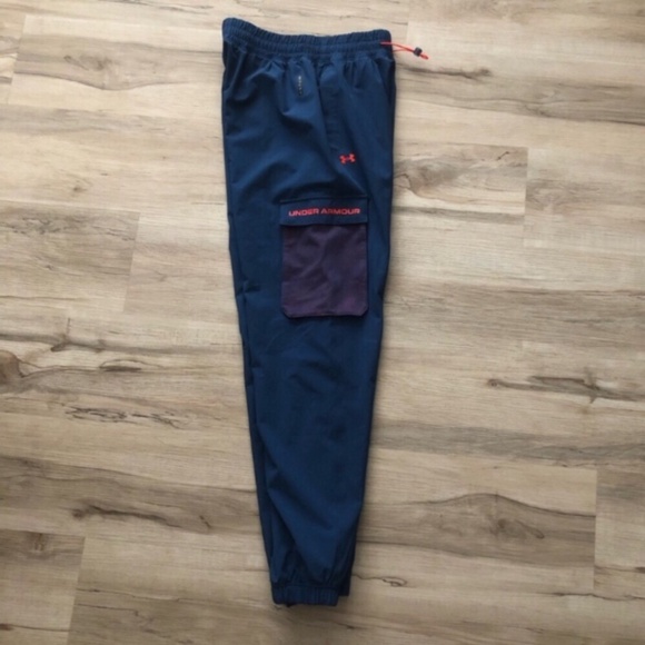 Under Armour Navy and Orange Track Pants - Picture 6 of 8